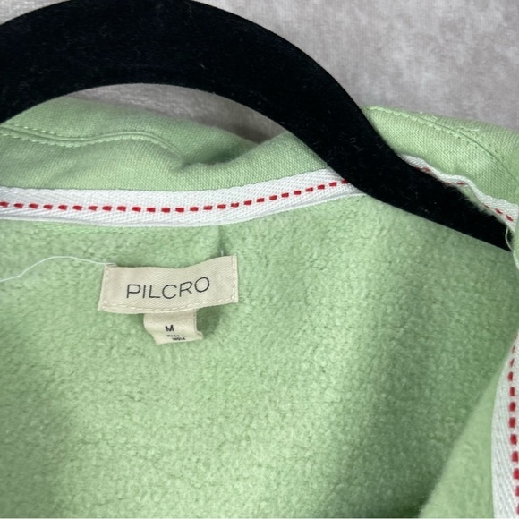 Pilcro x Anthropologie Johnny Collar Pullover In Green Women's Size M - Picture 6 of 8